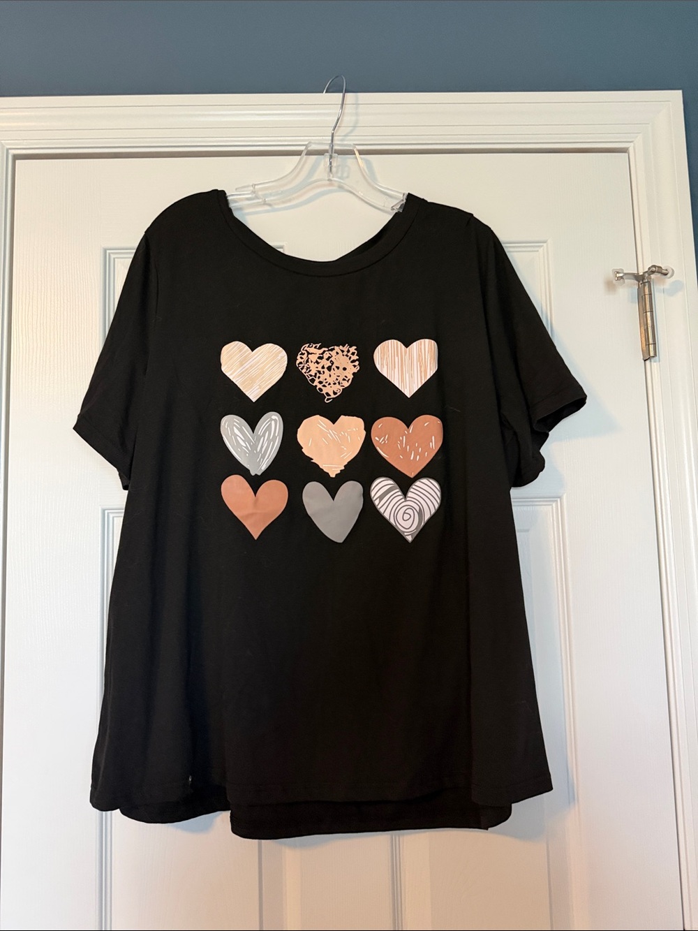 Buttery soft hearts tee